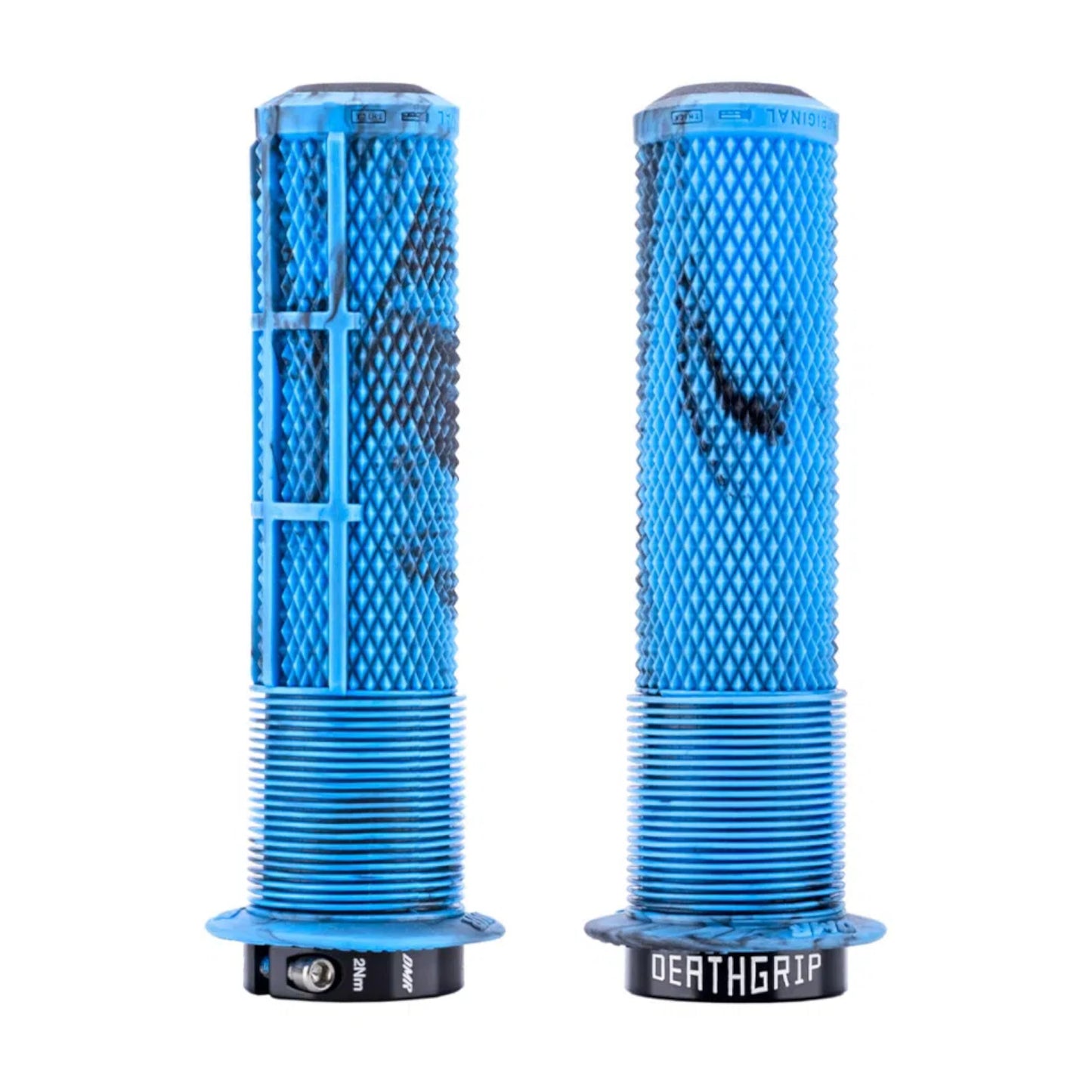 DMR DeathGrip 2 Blue Marble Thick Flanged Bike Handlebar Grips Alternate 1