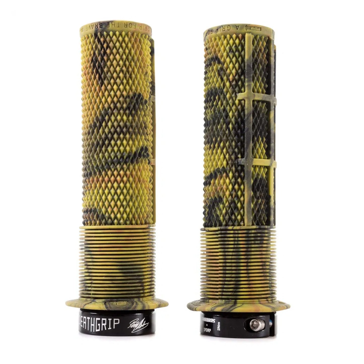 DMR Brendog Deathgrip Thick Camo Flanged Soft Bike Handlebar Grips