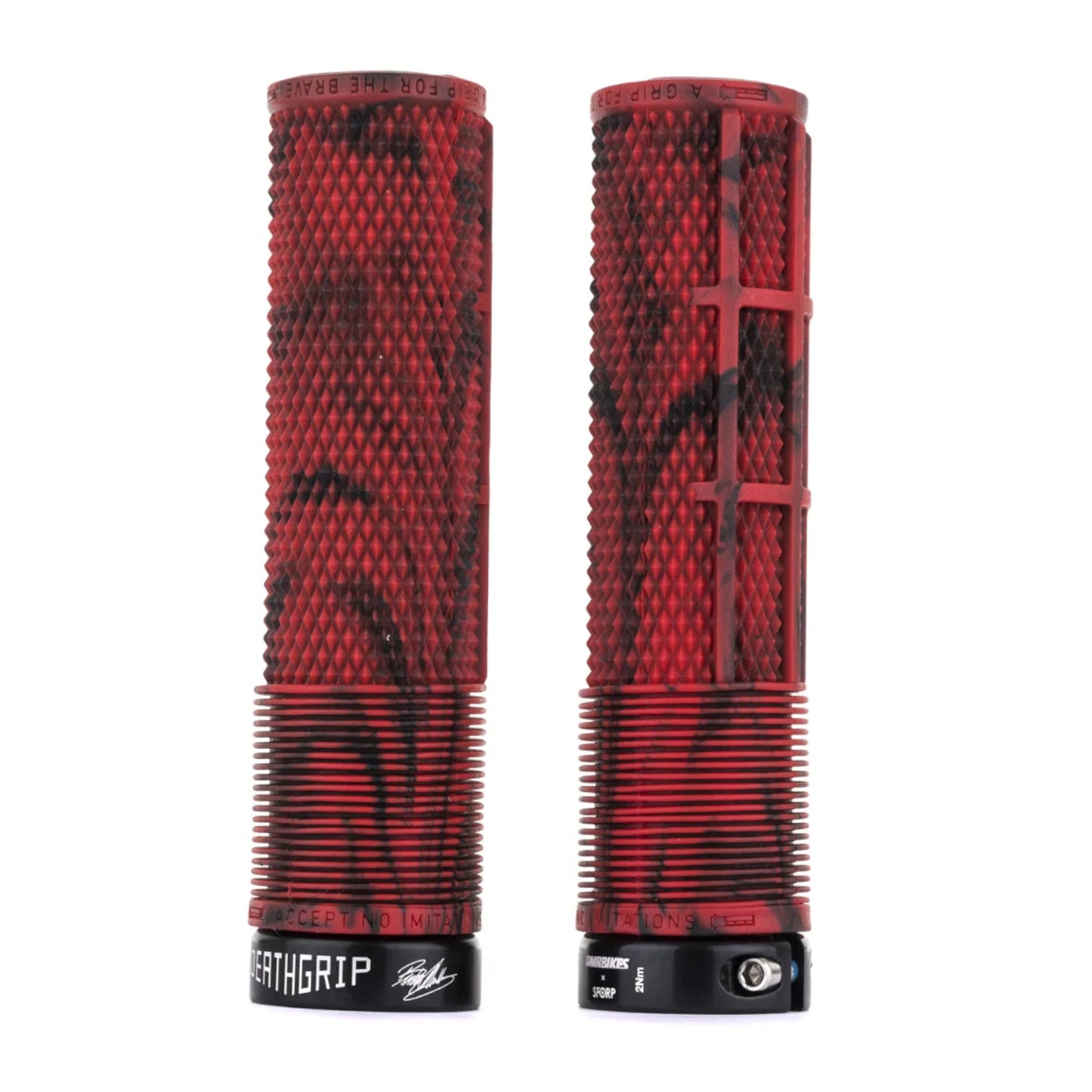 DMR Brendog Death Grip Thick Soft Marble Red Bike Handlebar Grips