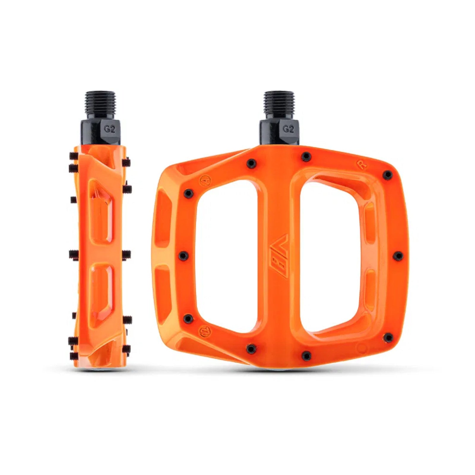 DMR V8 Highlighter Orange 9/16 Inch Platform Bike Pedals