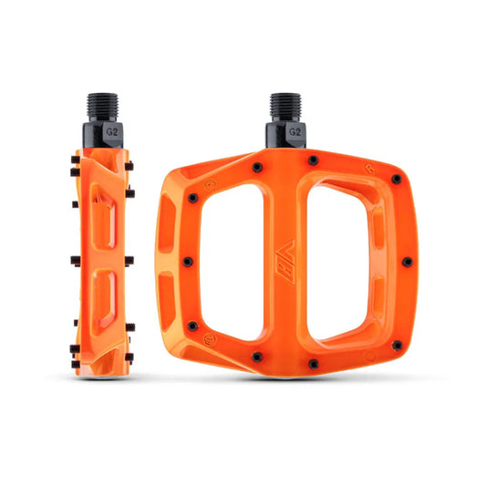 DMR V8 Highlighter Orange 9/16 Inch Platform Bike Pedals