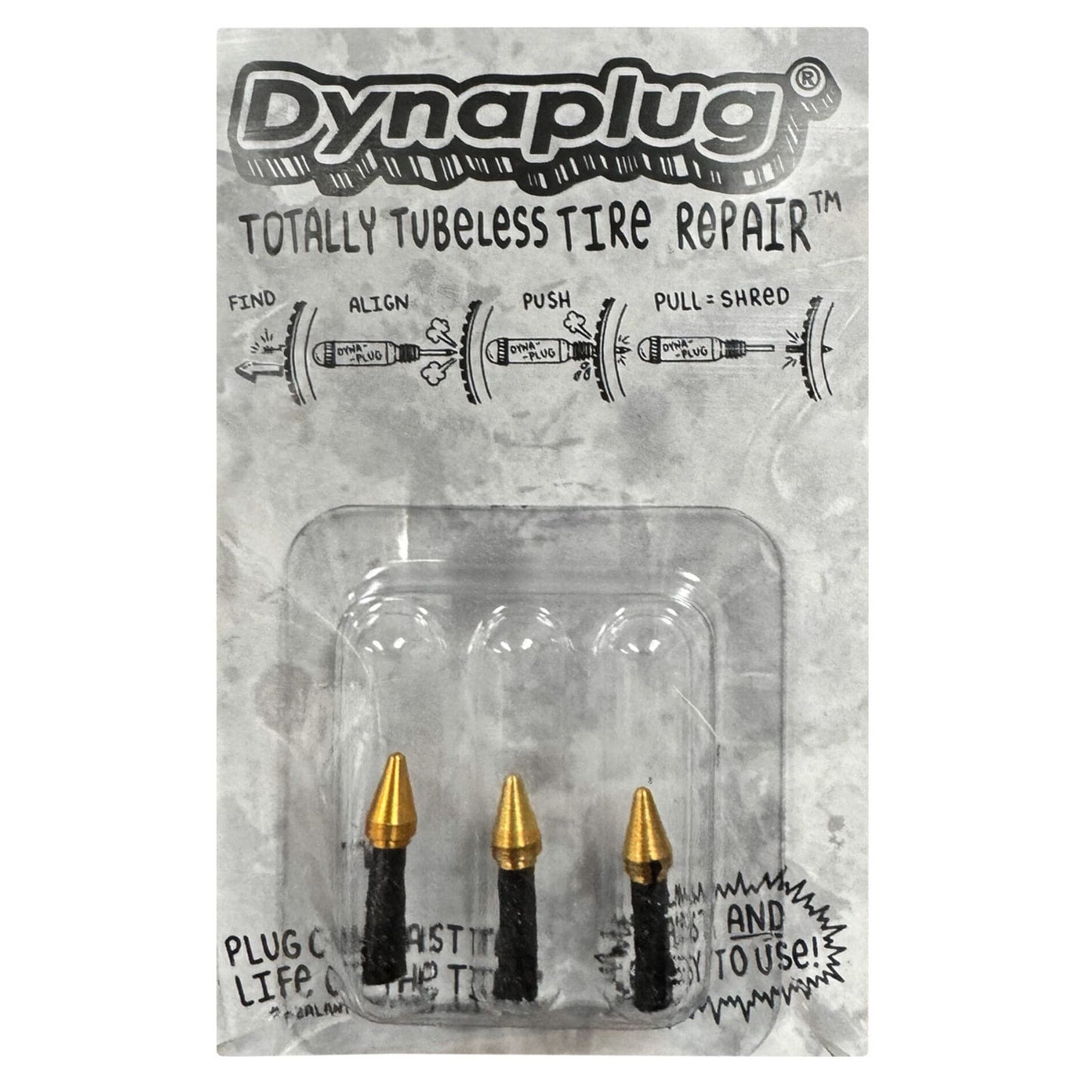 Dynaplug Soft Nose Tip Plugs 3 Pack Puncture Repair Kit