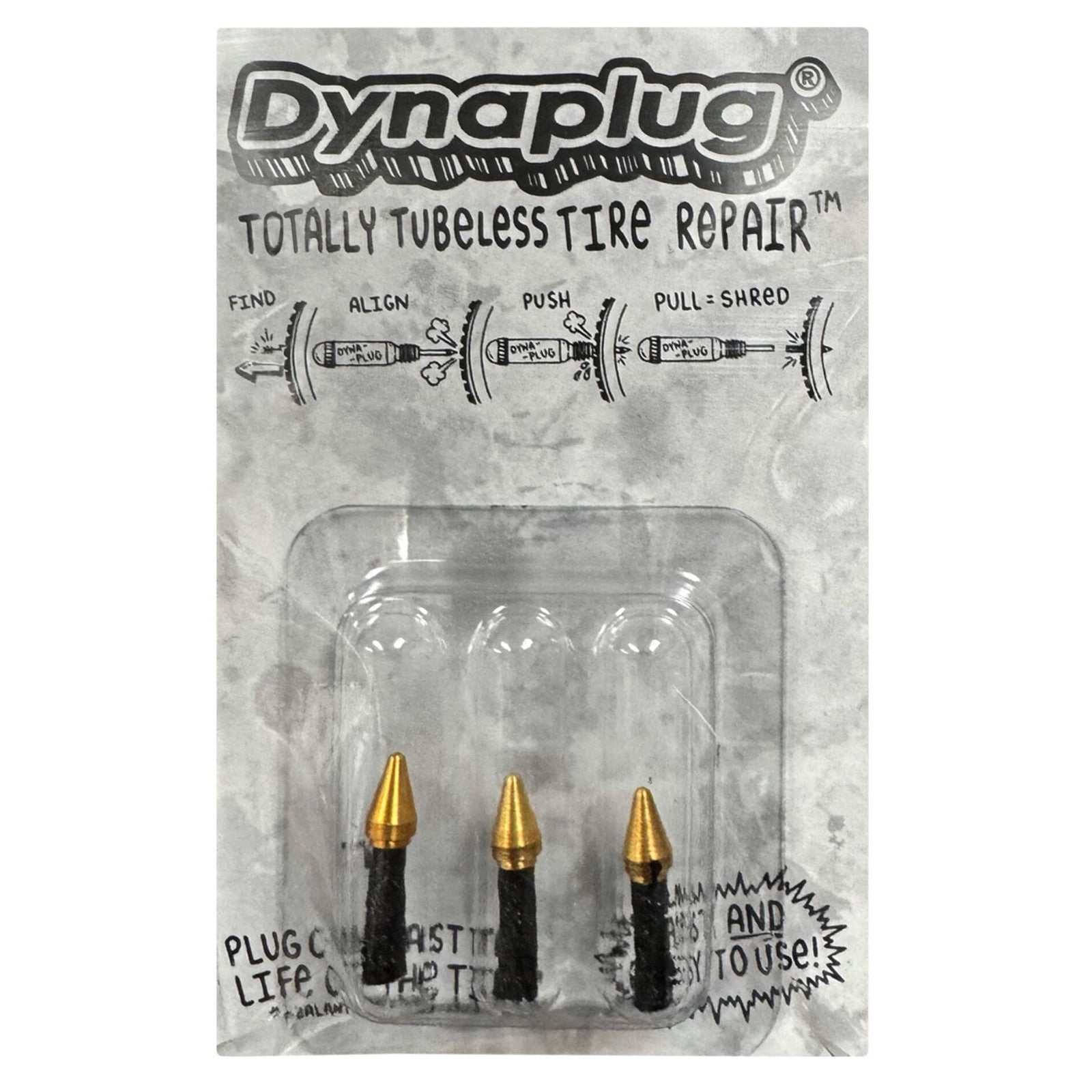 Dynaplug Soft Nose Tip Plugs 3 Pack Puncture Repair Kit