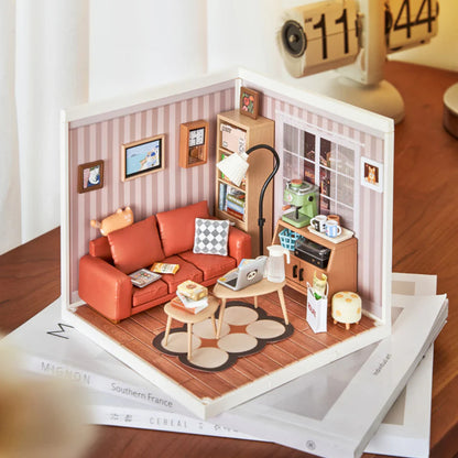 Rolife Cozy Living Lounge Super Creator DIY Minature House DW007 3D Puzzle Alternate 2