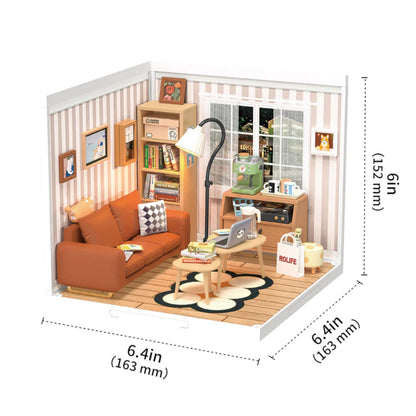 Rolife Cozy Living Lounge Super Creator DIY Minature House DW007 3D Puzzle Alternate 4