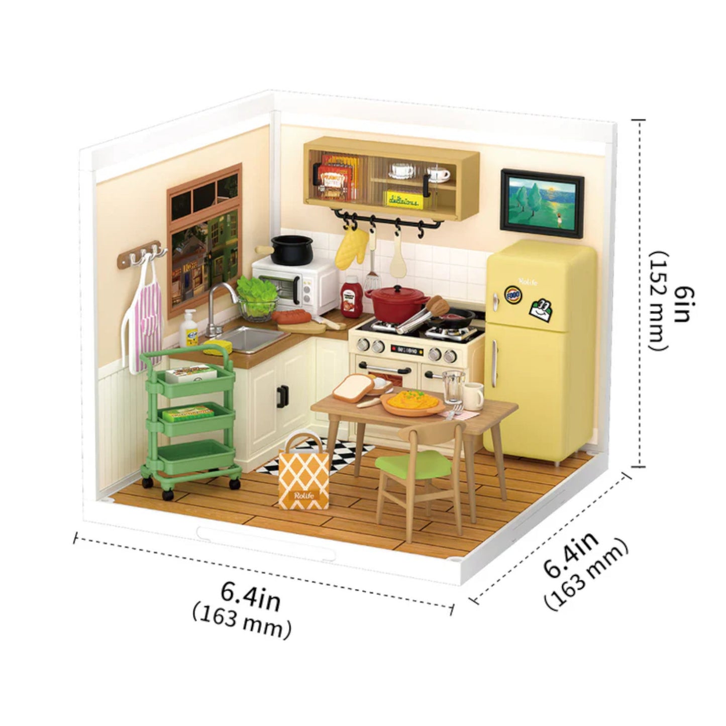 Rolife Happy Meals Kitchen Super Creator DIY Miniature House DW008 3D Puzzle Alternate 4