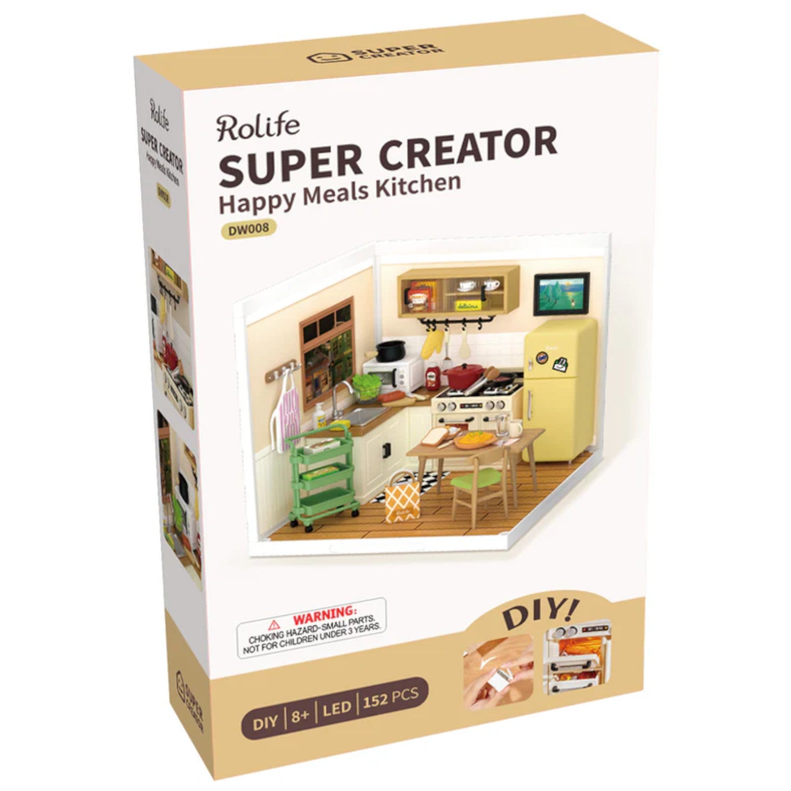 Rolife Happy Meals Kitchen Super Creator DIY Miniature House DW008 3D Puzzle Alternate 1