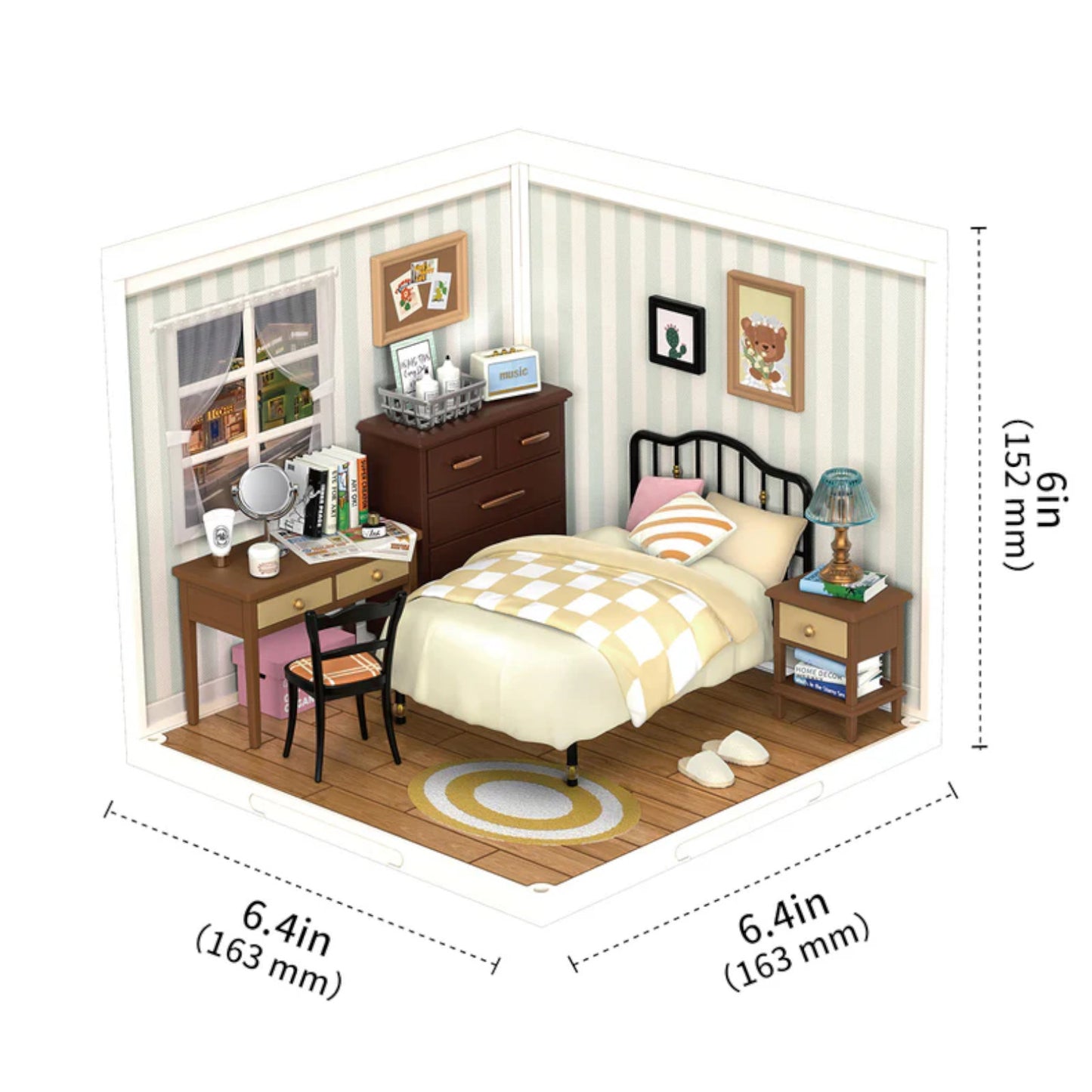 Rolife Sweet Dream Bedroom Super Creator DIY Miniature House DW009 3D Puzzle Alternate 4