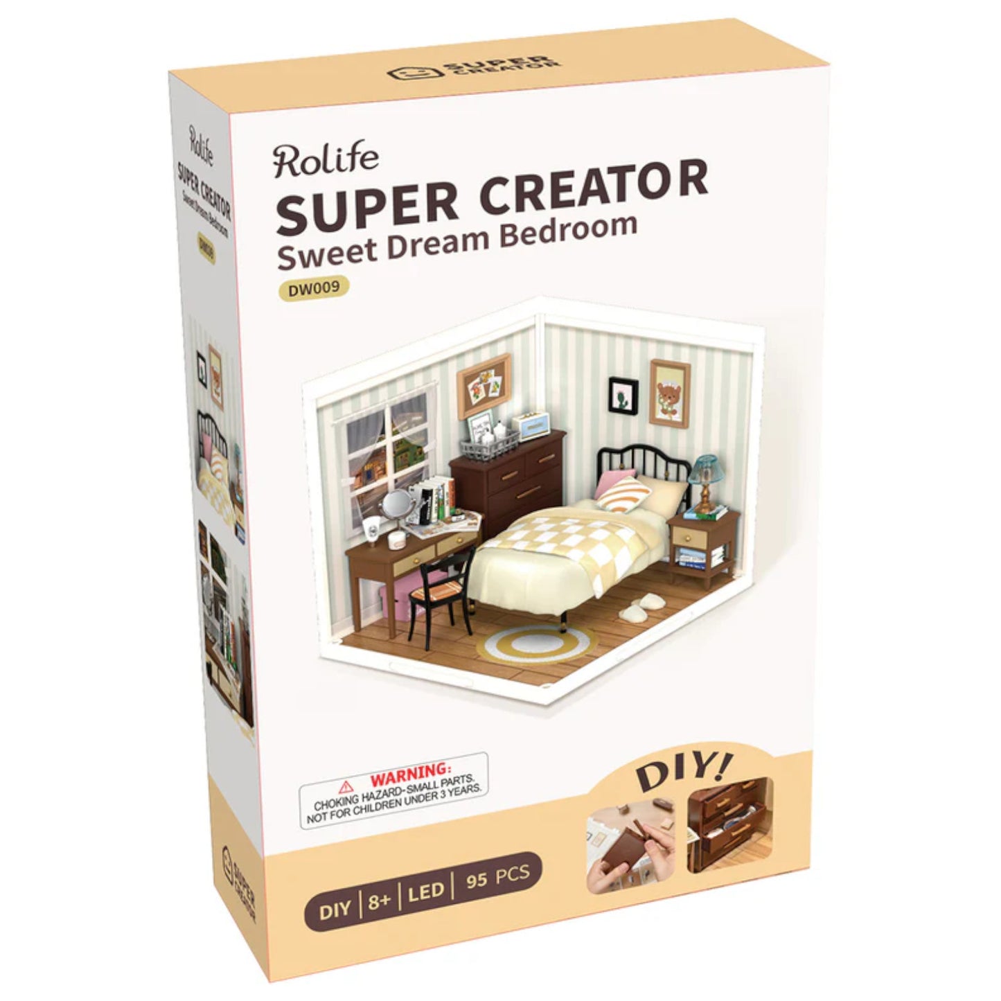 Rolife Sweet Dream Bedroom Super Creator DIY Miniature House DW009 3D Puzzle Alternate 1