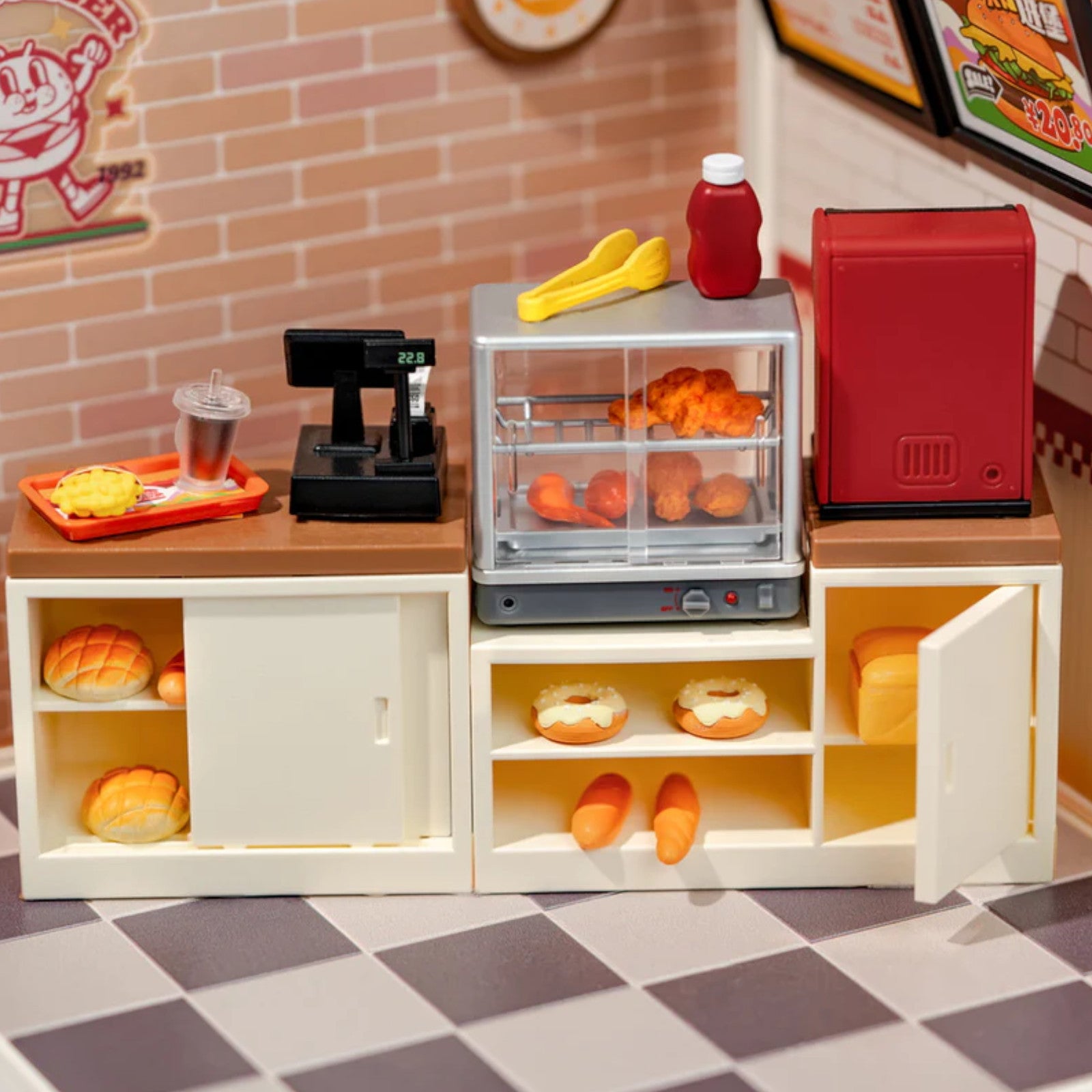 Rolife Yum Yum Burgers Super Creator DIY Miniature House DW010 3D Puzzle Alternate 2