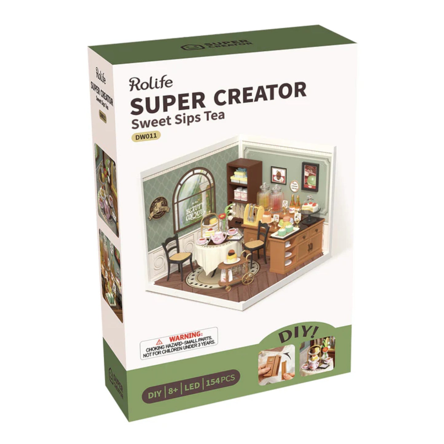 Rolife Sweet Sips Tea Super Creator DIY Miniature House DW011 3D Puzzle Alternate 1