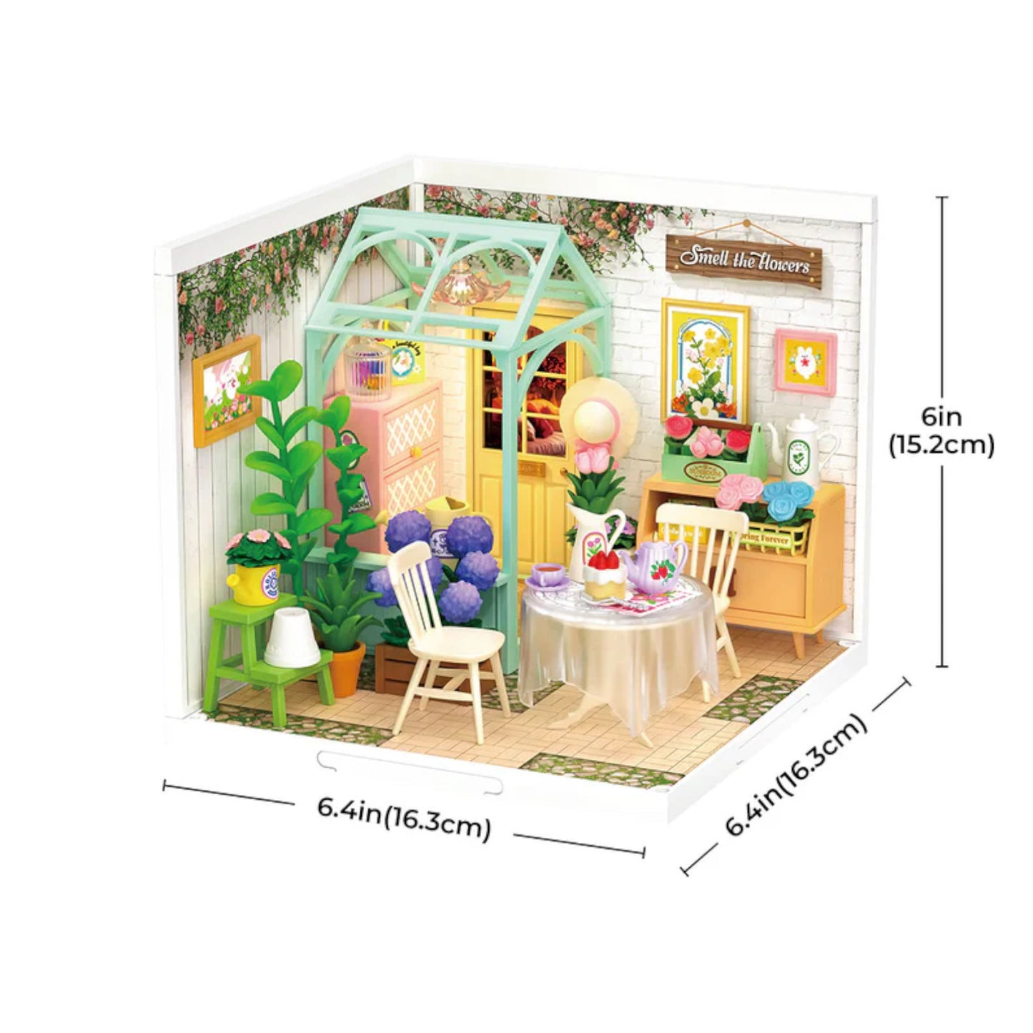 Rolife Blooming Tea Garden Super Creator DIY Miniature House DW013B 3D Puzzle Alternate 4