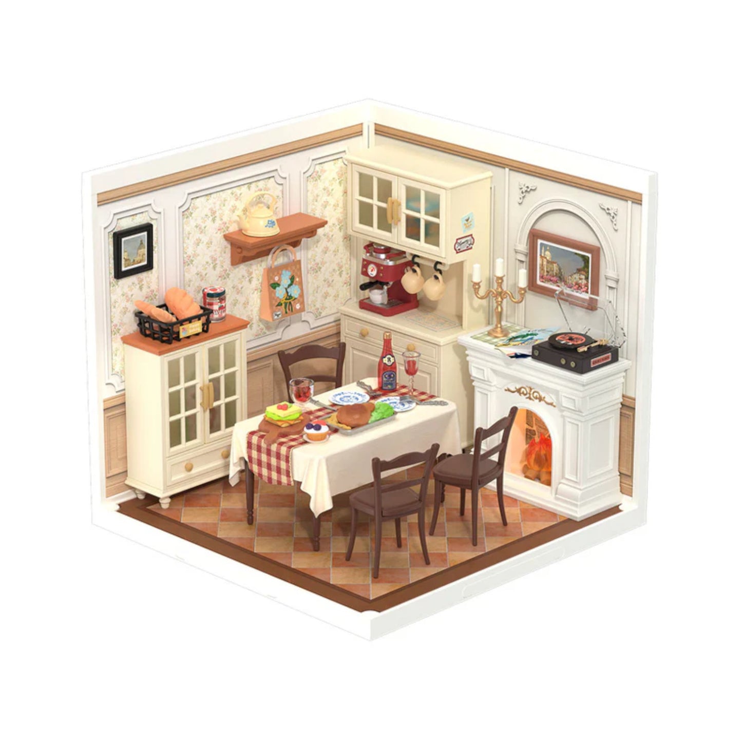 Rolife Warm Dining Room Super Creator DIY Miniature House DW015B 3D Puzzle