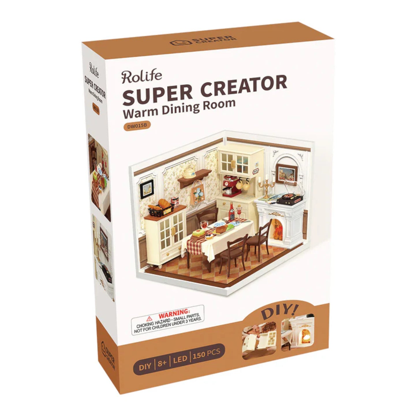 Rolife Warm Dining Room Super Creator DIY Miniature House DW015B 3D Puzzle Alternate 1