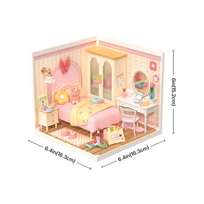 Rolife Lovely Pink Bedroom Super Creator DIY Miniature House DW016 3D Puzzle Alternate 4