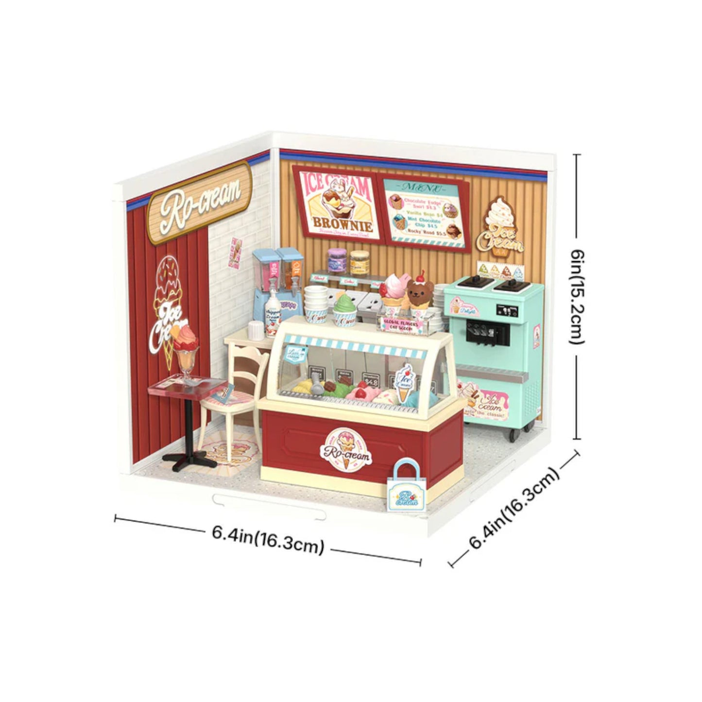Rolife Flavorful Ice Cream Super Creator DIY Miniature House DW018B 3D Puzzle Alternate 4