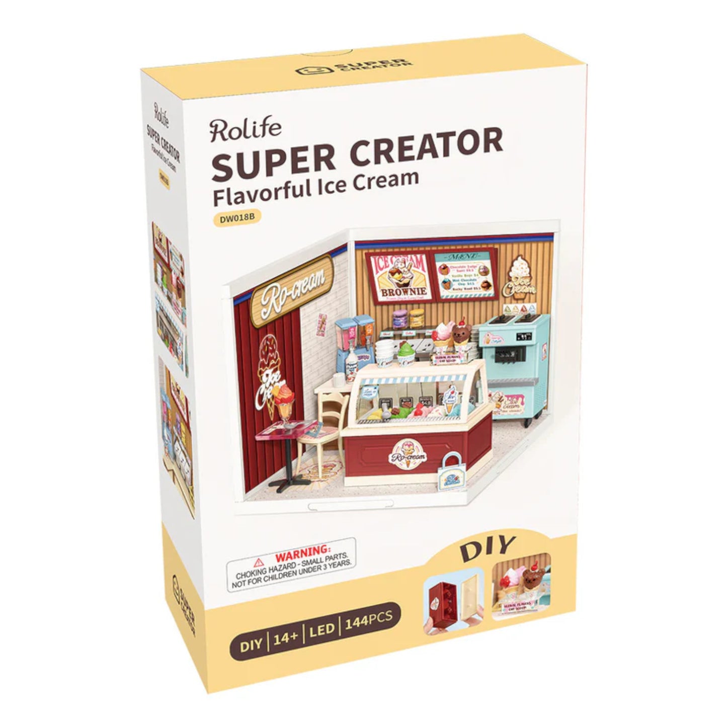 Rolife Flavorful Ice Cream Super Creator DIY Miniature House DW018B 3D Puzzle Alternate 1