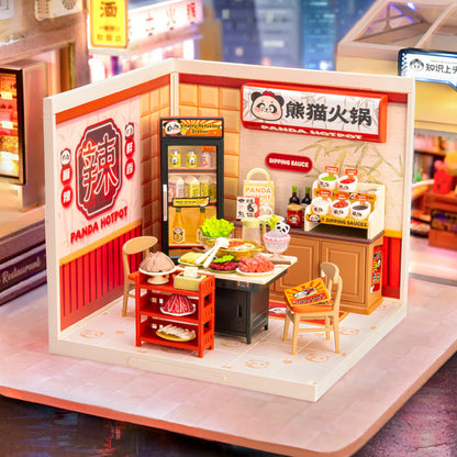 Rolife Panda Hot Pot DIY Miniature House 3D Puzzle DW020 Alternate 3