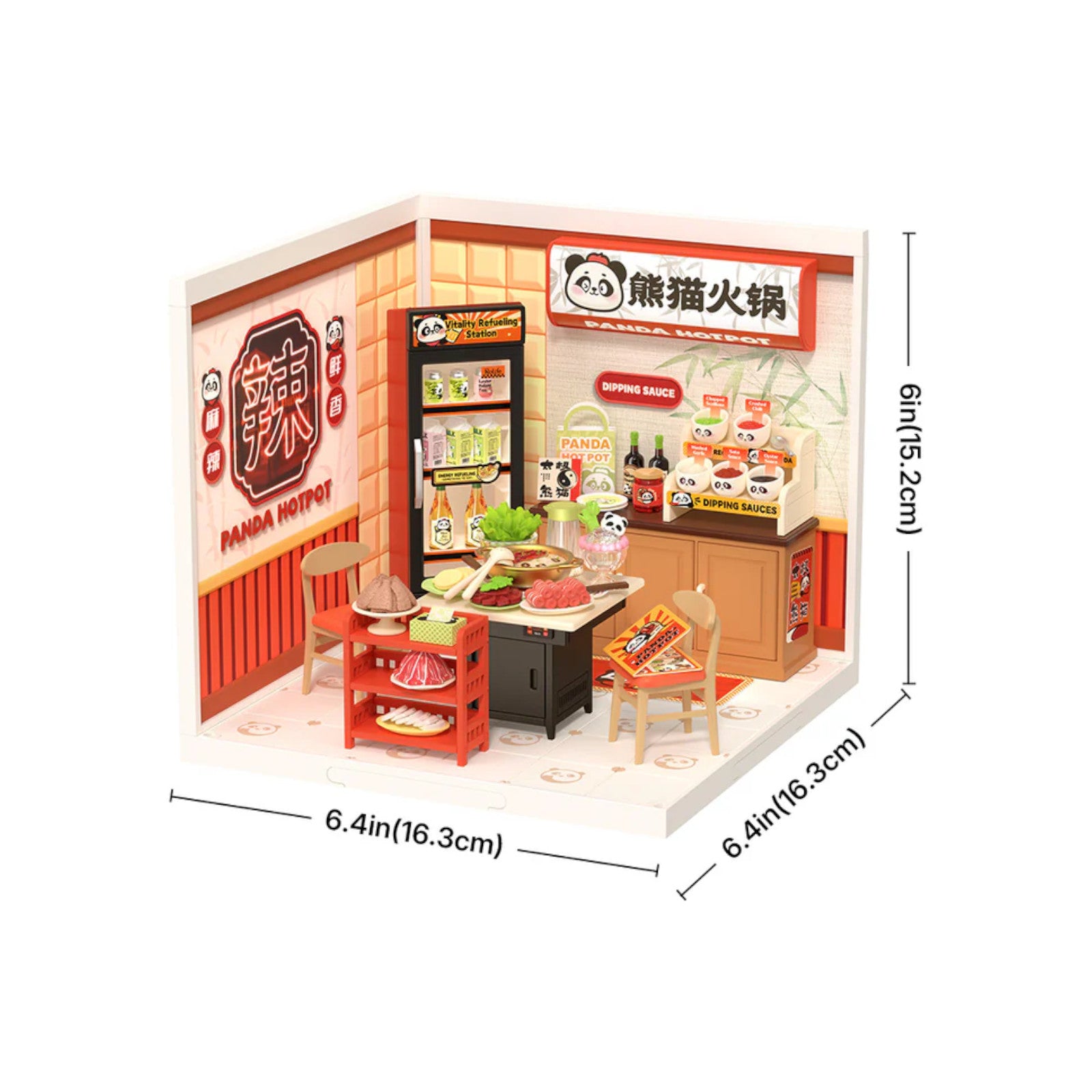 Rolife Panda Hot Pot DIY Miniature House 3D Puzzle DW020 Alternate 6