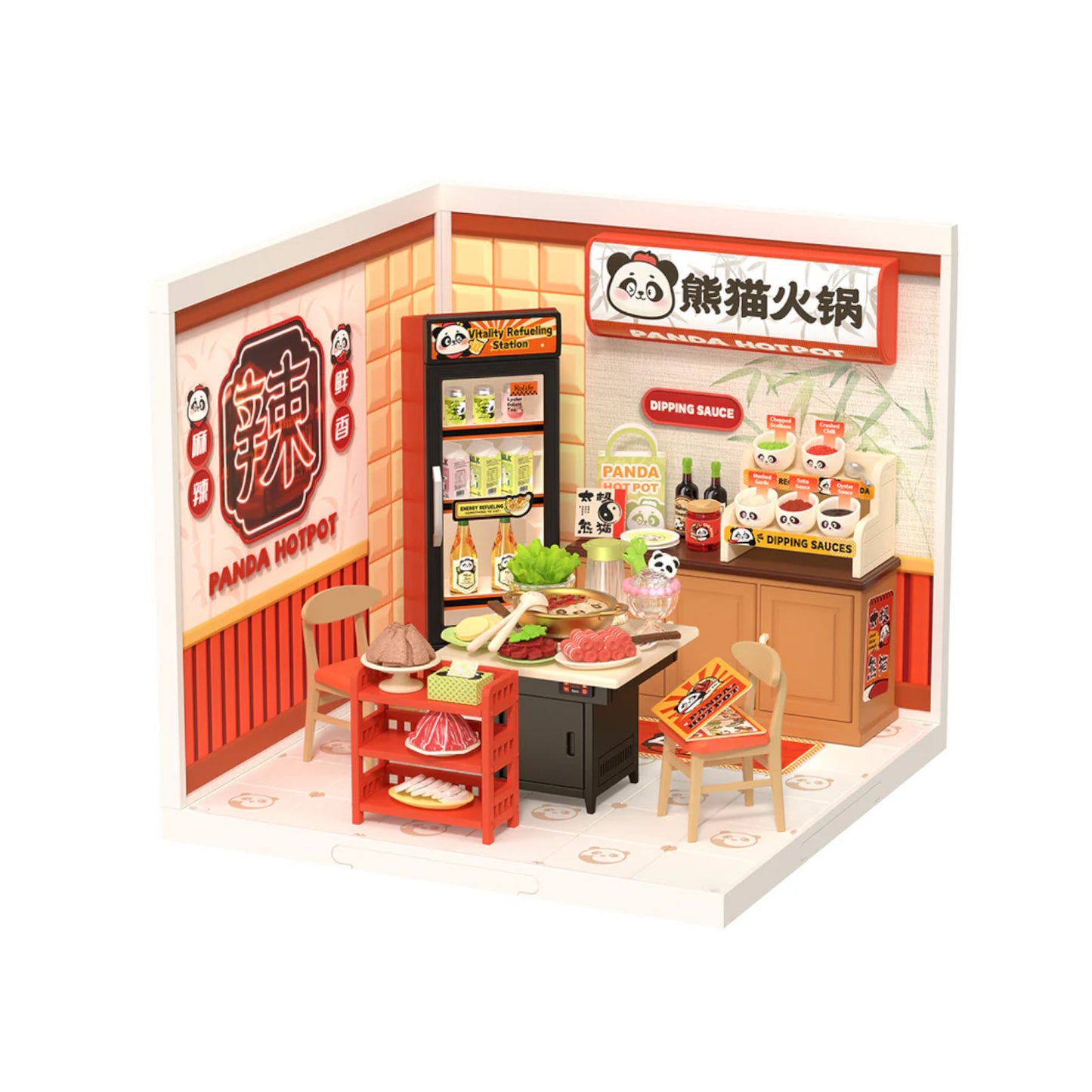 Rolife Panda Hot Pot DIY Miniature House 3D Puzzle DW020