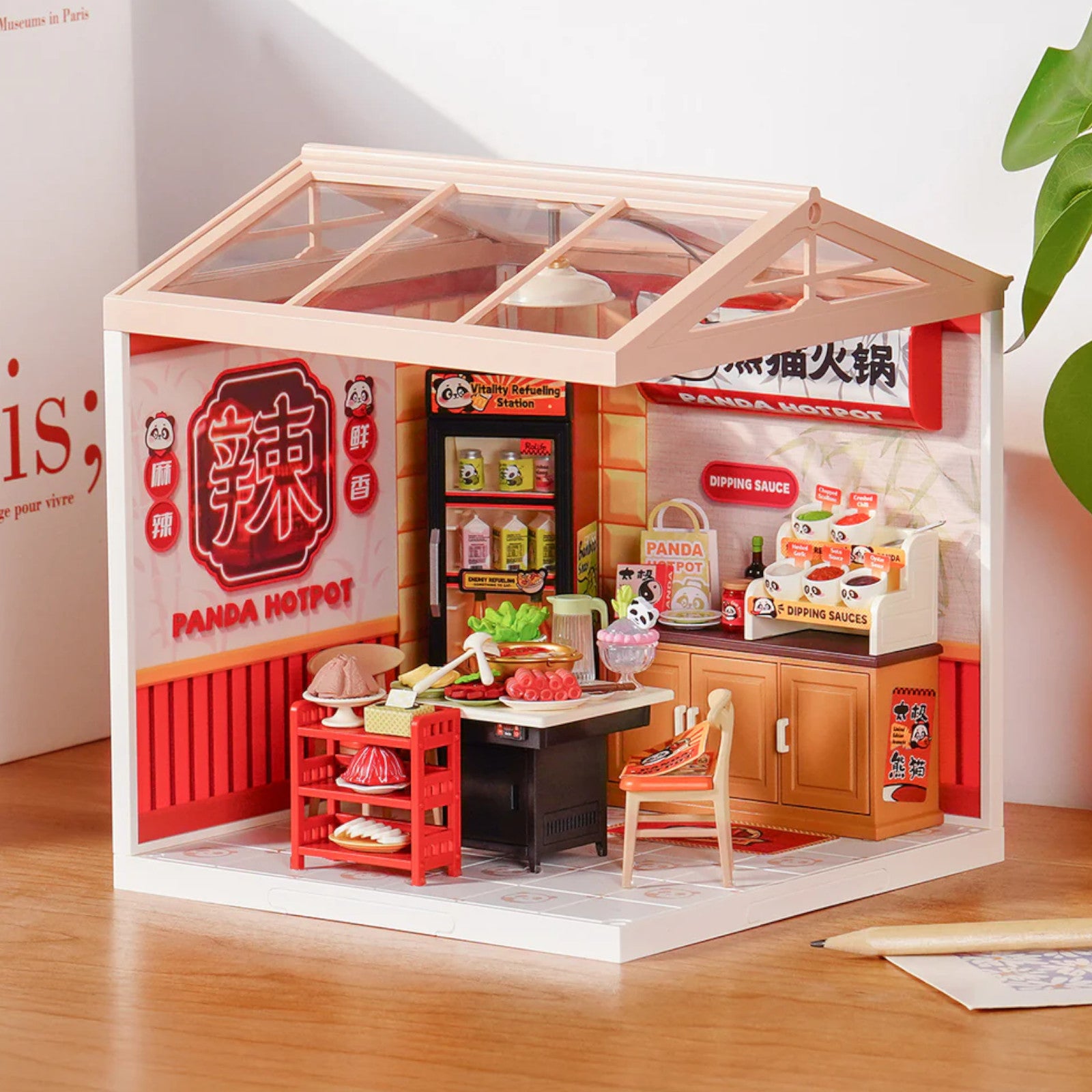 Rolife Panda Hot Pot DIY Miniature House 3D Puzzle DW020 Alternate 2