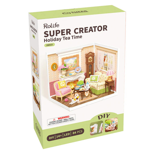 Rolife Holiday Tea Time DIY Miniature House 3D Puzzle DW023
