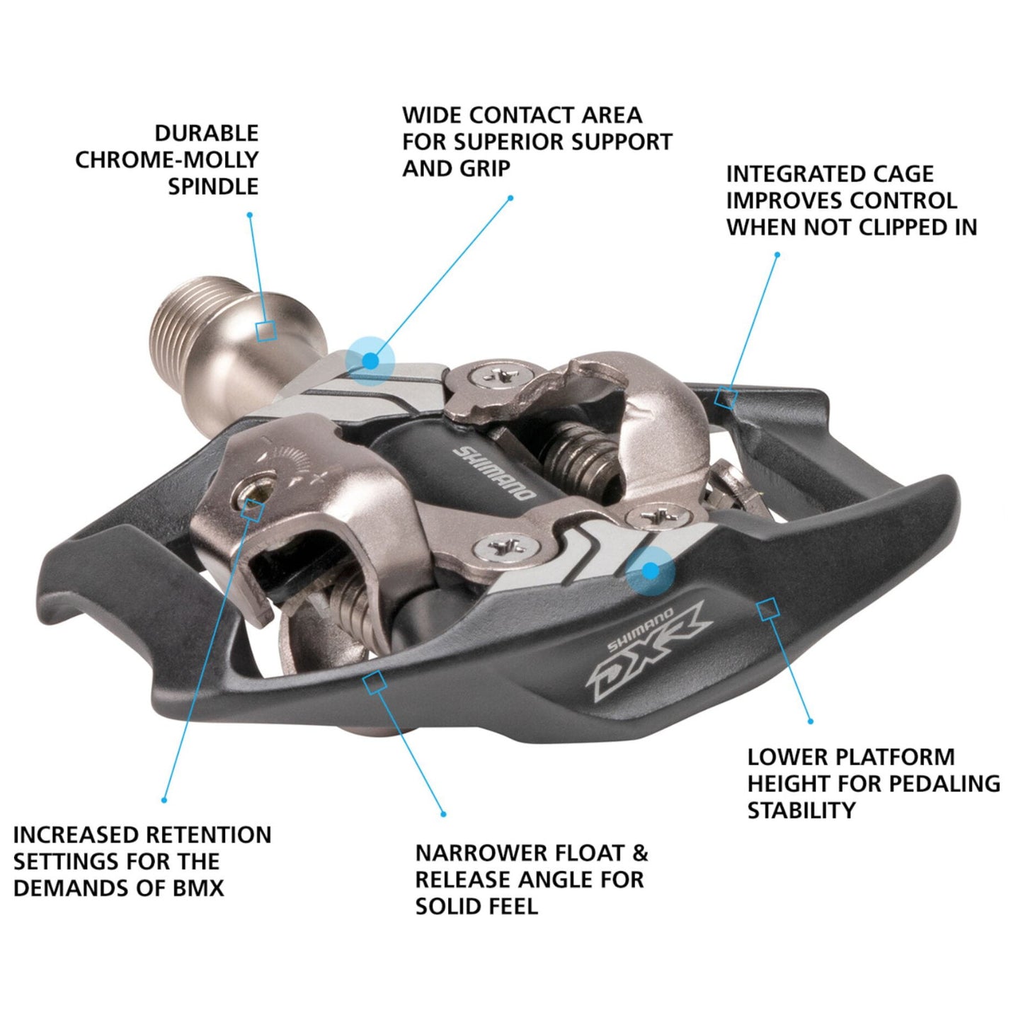 Shimano PD-MX70 DXR Shimano SPD Clipless Bike Pedals Alternate 6
