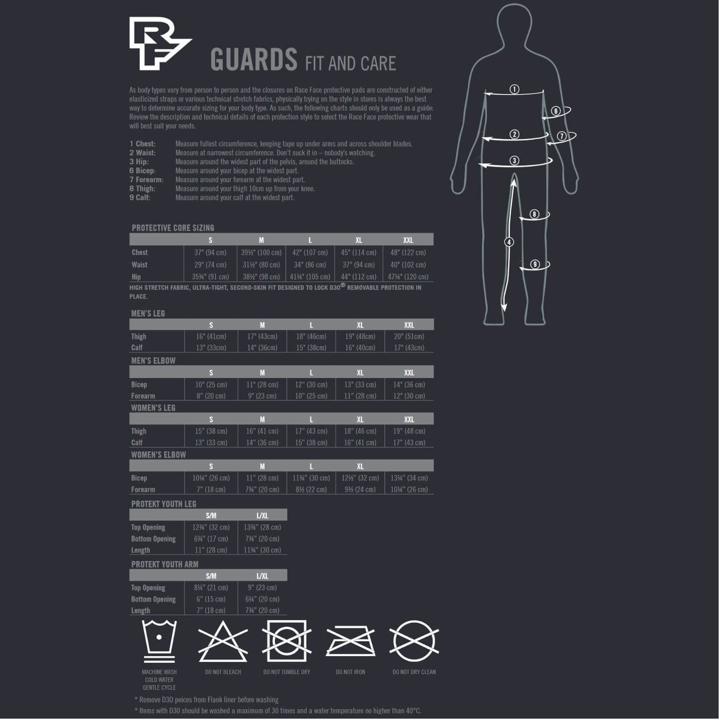 Race Face Flank Liner D30 Protection M Black Protective Cycling Shorts Alternate 2