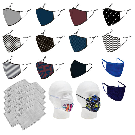 Contrast Washable Protective Face Mask Face Mask Alternate 1