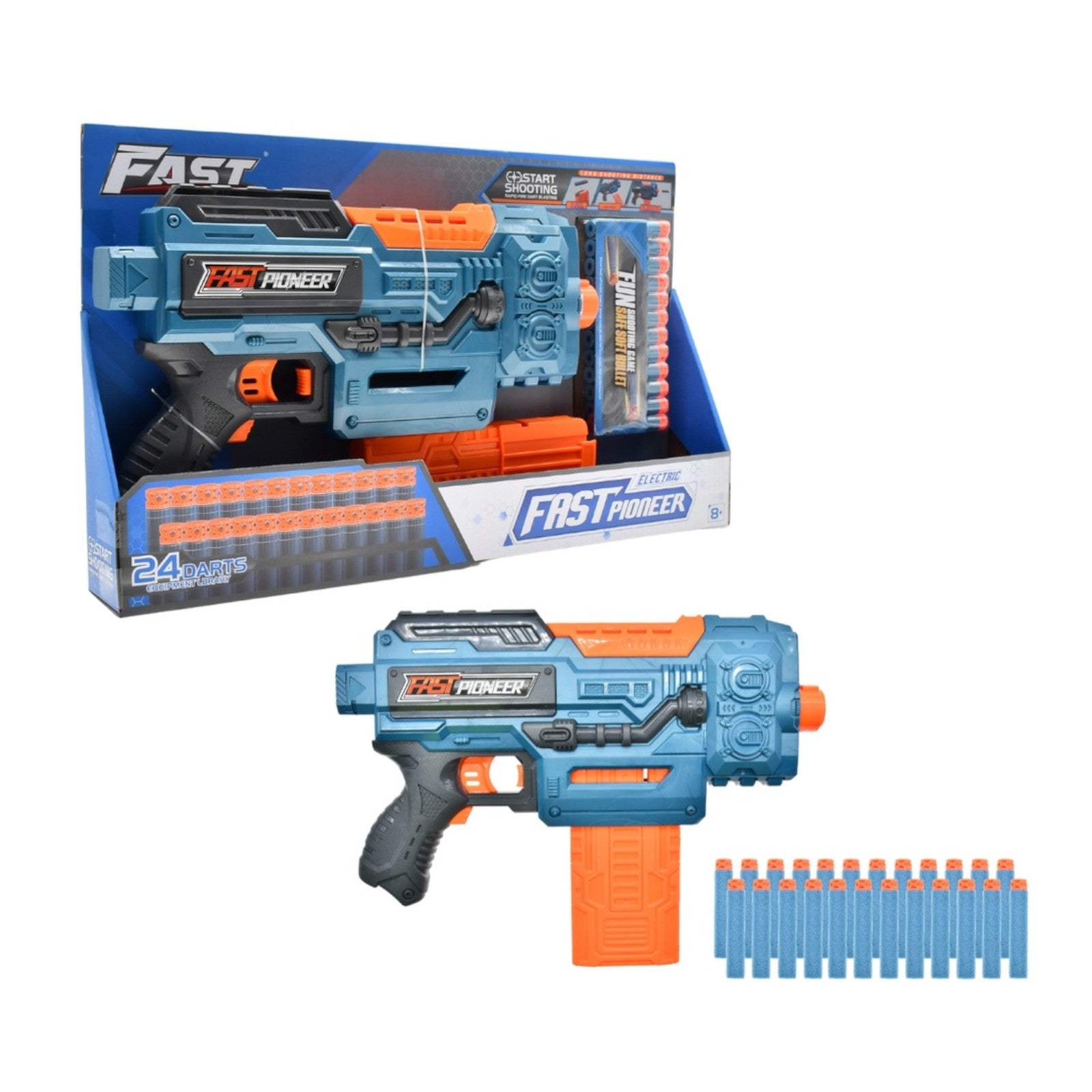 Fast Pioneer Electric Magazine Indoor Toy Soft Bullet Toy Gun