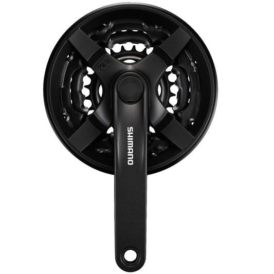 Shimano Tourney FC-TY301 42 / 34 / 24T 6/7/8 Speed 150mm with Chainguard 8 Speed Bike Triple Chainset