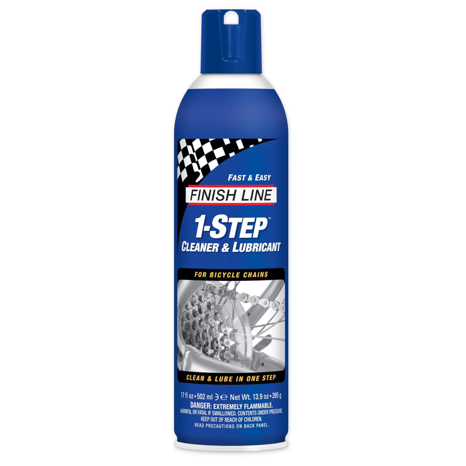 Finish Line 1-Step Cleaner and Lubricant Aerosol 17 oz / 500 ml Bike Chain Lube