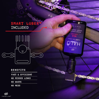 Finish Line Halo Wax Lubricant 4oz/120ml - Bottle and Smart Luber Bike Chain Lube Alternate 4