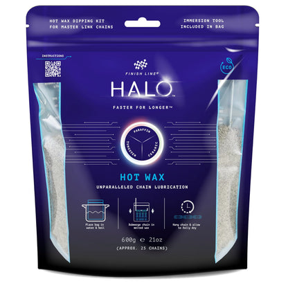 Finish Line Halo Hot Wax Lubricant Melts 600g Granular Double Boil Bag Bike Chain Lube