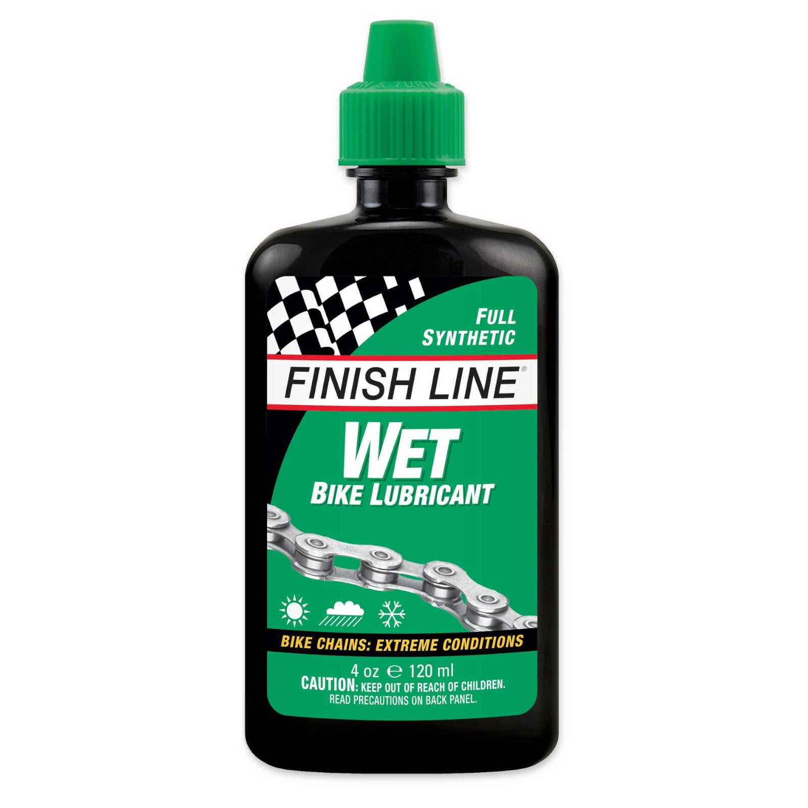 Finish Line Wet Chain Lube (Cross Country) 4 oz / 120 ml Bike Chain Lube