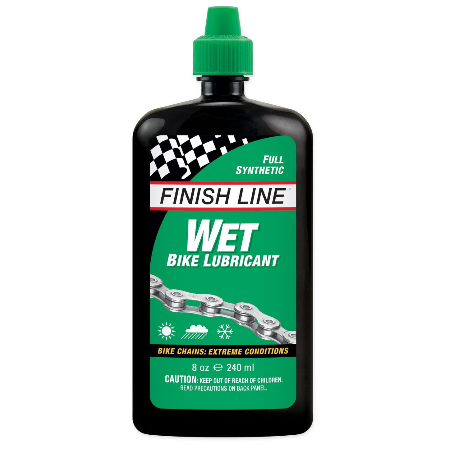 Finish Line Wet Chain Lube (Cross Country) 8 oz / 240 ml Bike Chain Lube