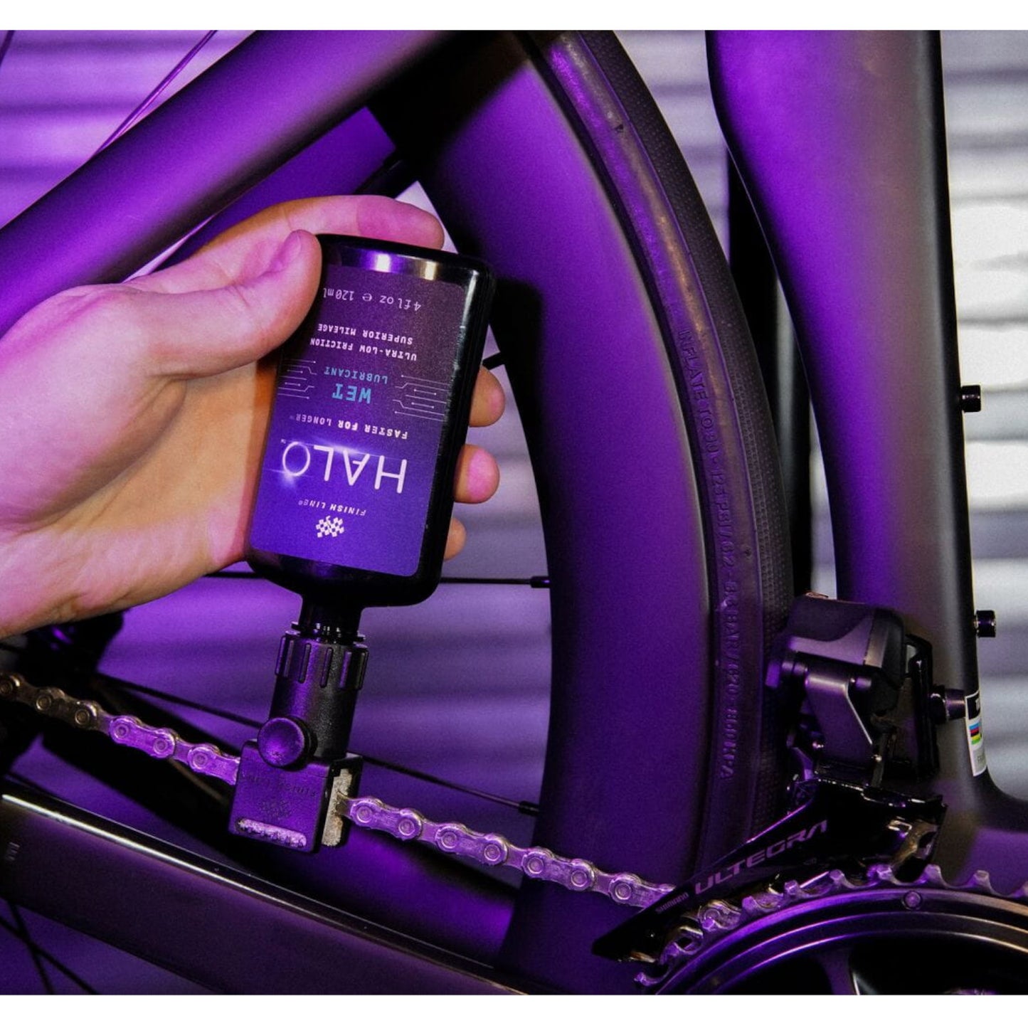 Finish Line Halo Wet Lubricant 4oz/120ml - Bottle and Smart Luber Bike Chain Lube Alternate 10