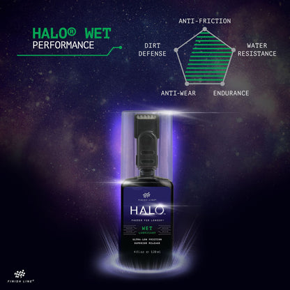 Finish Line Halo Wet Lubricant 4oz/120ml - Bottle and Smart Luber Bike Chain Lube Alternate 6