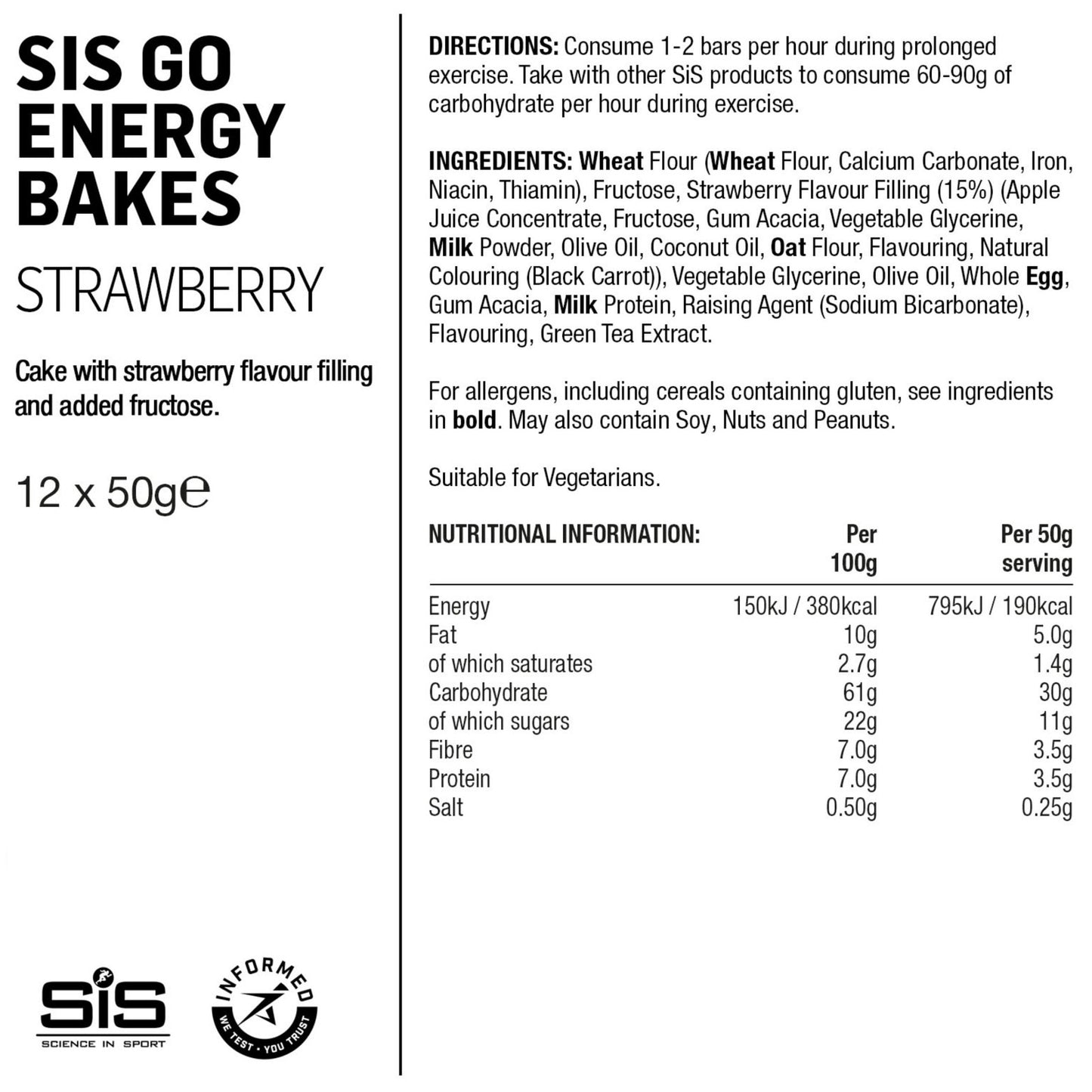 SIS GO Energy Bake Sports Energy Bar Box of 12 Alternate 1