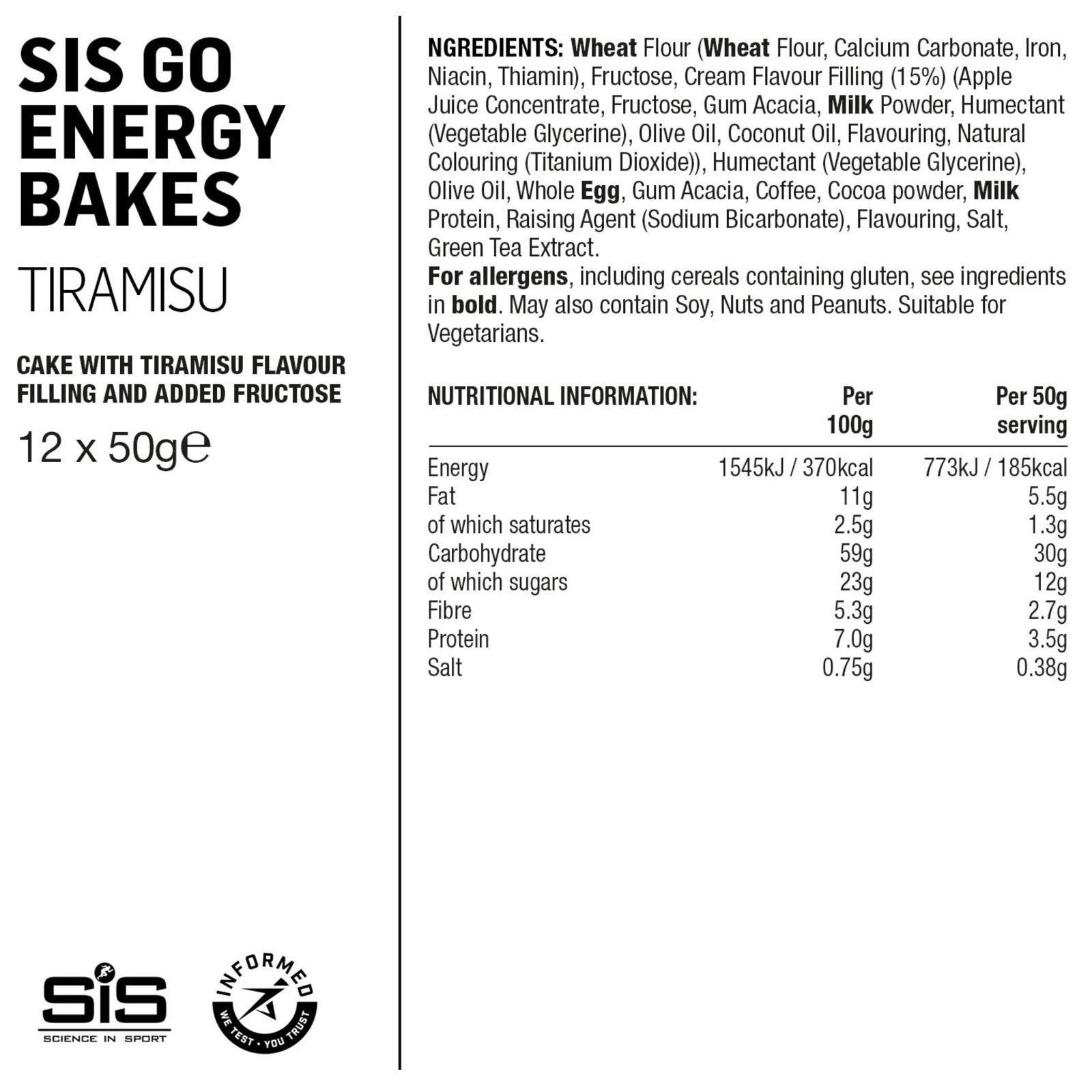 SIS GO Energy Bake Sports Energy Bar Box of 12 Alternate 1