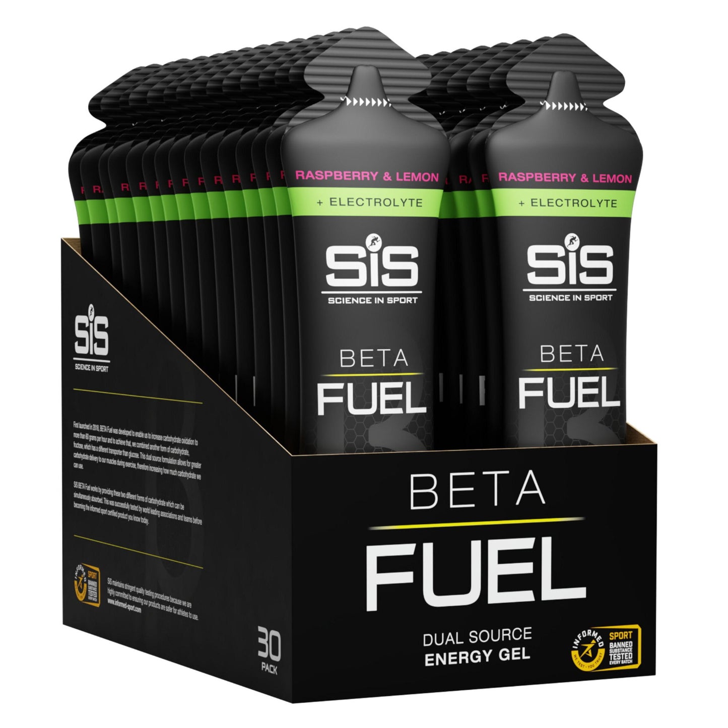 SIS Beta Fuel +Electrolyte Raspberry and Lemon 60ml Sports Energy Gel