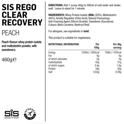 SIS REGO Clear Whey Protein Drink 460g Sports Hydration Powder Alternate 1