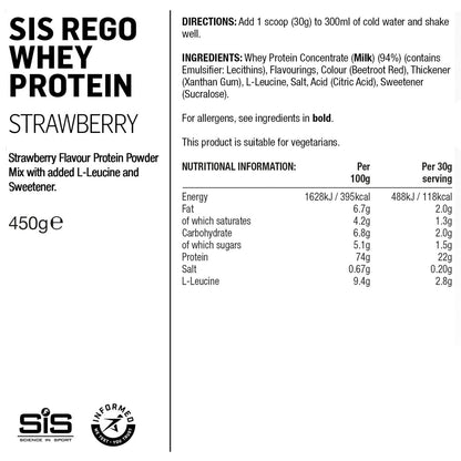 SIS REGO Whey Protein Drink Powder 450g Sports Hydration Powder Alternate 1