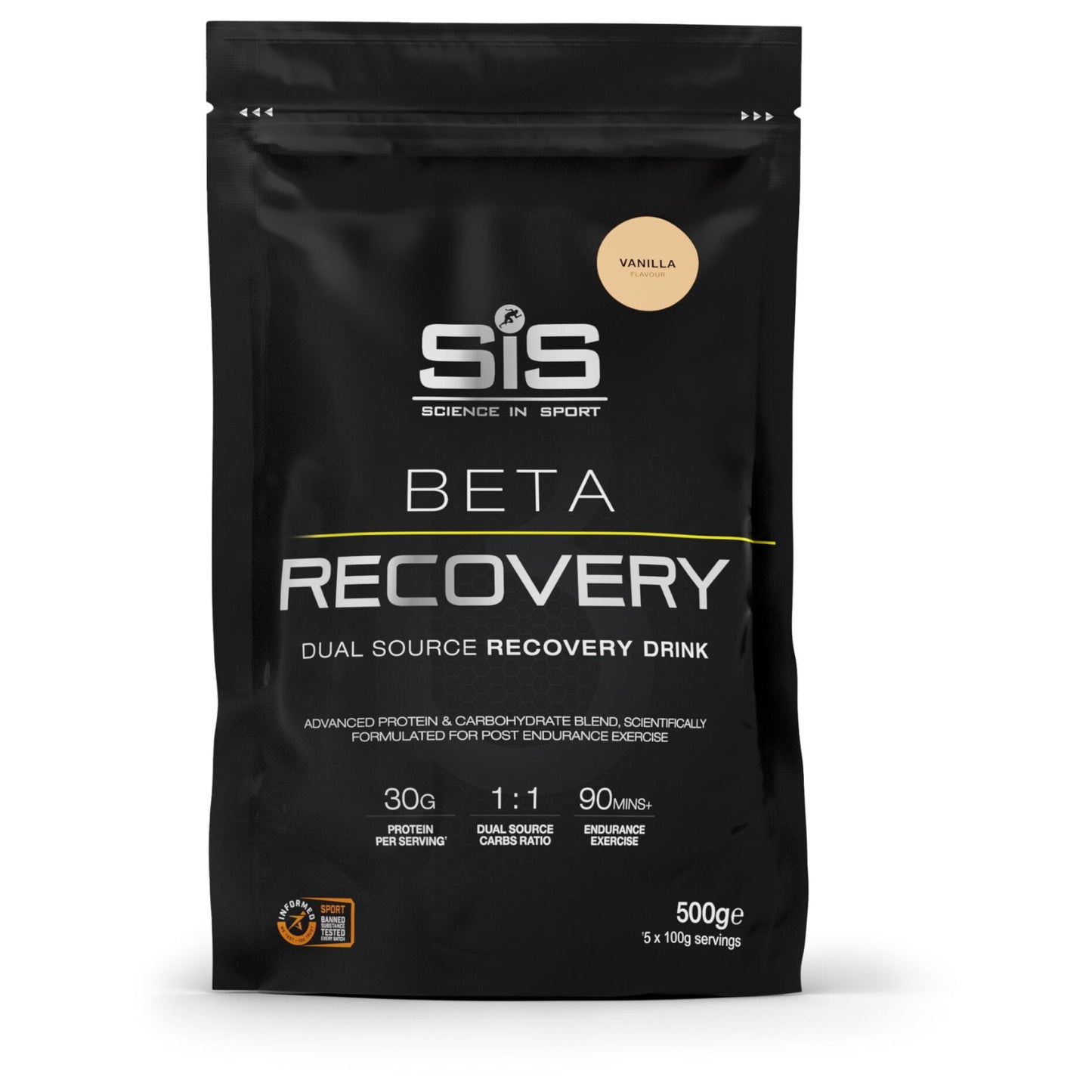 SIS BETA Recovery Drink Powder 500g Vanilla Sports Recovery Powder