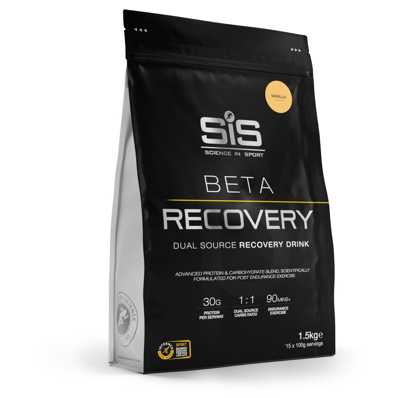 SIS BETA Recovery Drink Powder 1.5kg Vanilla Sports Recovery Powder
