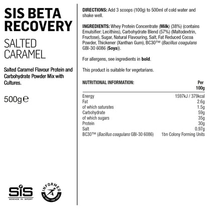 SIS BETA Recovery Drink Powder 500g Vanilla Sports Recovery Powder Alternate 1