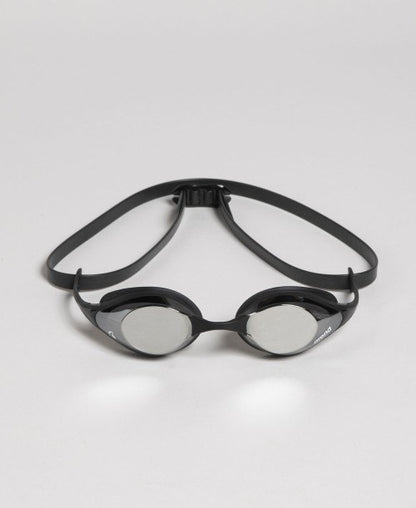 Arena Cobra Swipe Mirror Racing Unisex Men's Swimming Goggles Silver/Black Alternate 2