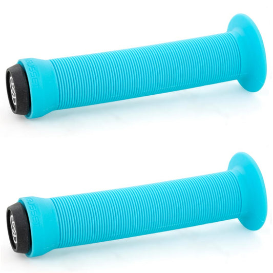 Gusset Sleeper Flanged Aqua Bike Handlebar Grips