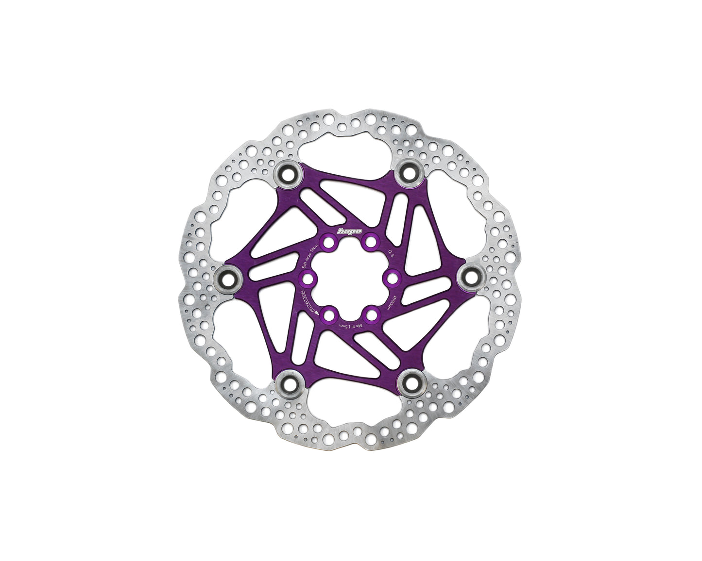Hope Universal Floating Rotor 6 Bolt 180mm Purple Bike Disc Brake Rotor