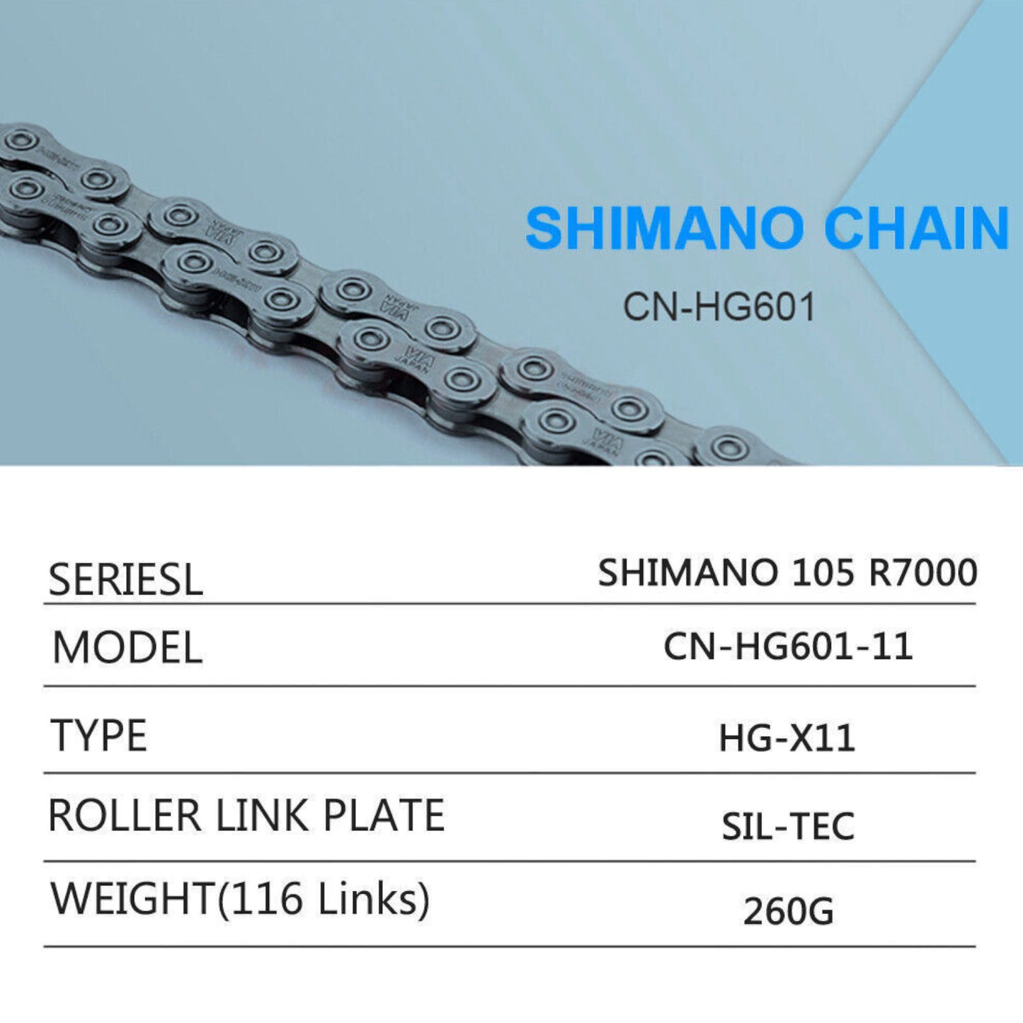 Shimano HG601 SLX/105 11 Speed Bike Chain
